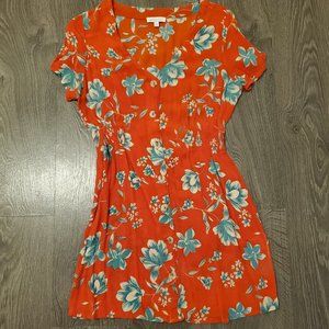 Red Floral Mini Dress (MEDIUM)
